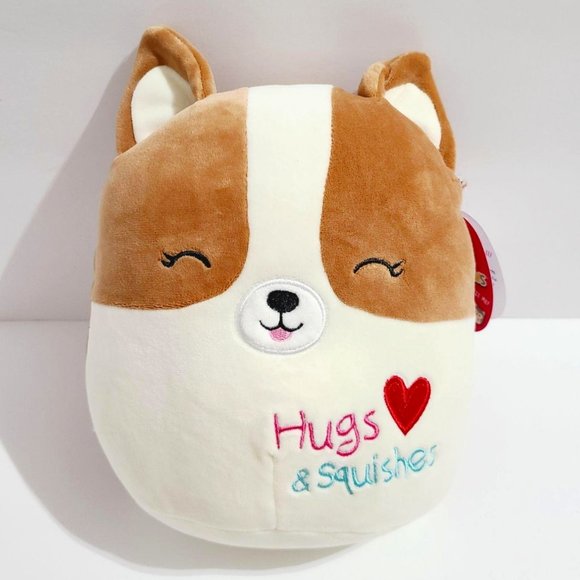 Squishmallow Regina The Corgi Brown 8 Inch Kellytoy Marshmallow Soft Plush - Picture 1 of 4